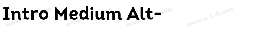Intro Medium Alt字体转换